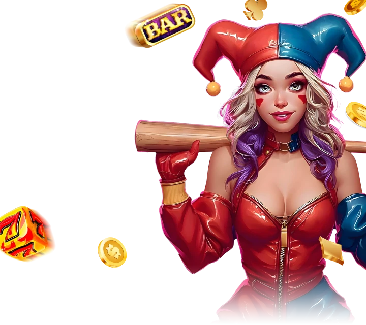 Slot machine symbols with cherries and coins