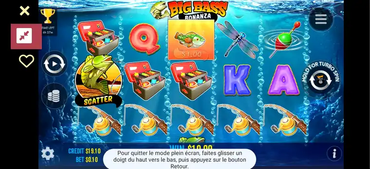 Scatter symbol on mobile session triggering free spins in Big Bass Bonanza