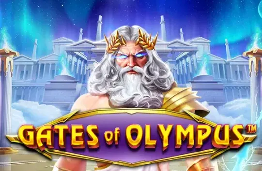Gates of Olympus official logo with Zeus by Pragmatic Play